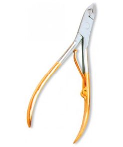 Cuticle Nipper, Single Spring. Half Gold.