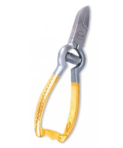 Nail Cutter, Puffer Spring w/lock. Half Gold.