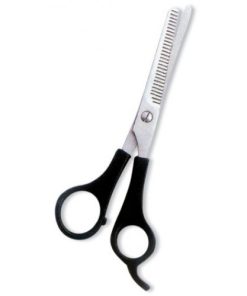 Thinning Scissor. One Blade Teeth. Plastic Handle. Satin Finish.